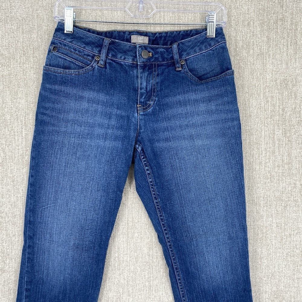 J. Jill Crop Stretch‎ 2 Denim Blue Jeans Size 2 Dark Wash Mid Rise Straight Leg
